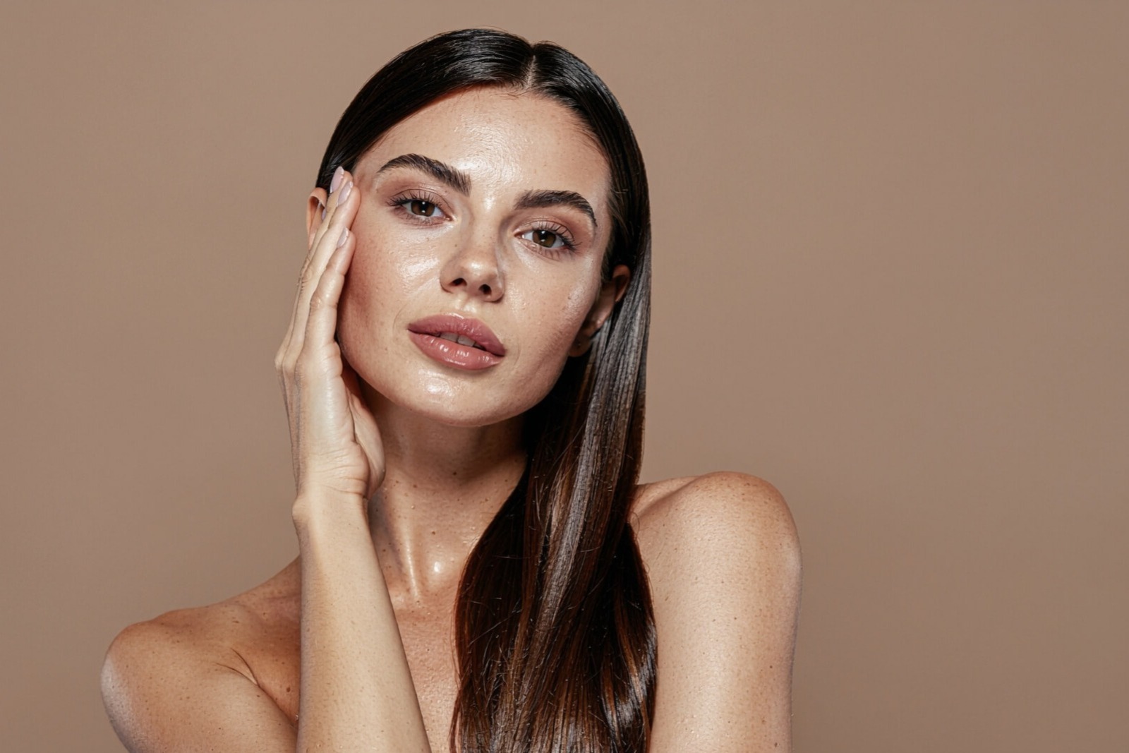 woman with glowing skin